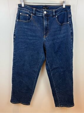 Universal Standard Tapered High Rise Jeans Womens 12 Medium Wash Stretch Denim